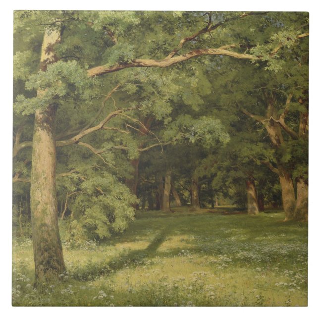 Azulejo La limpieza forestal (paisaje de Woodland) (Frente)