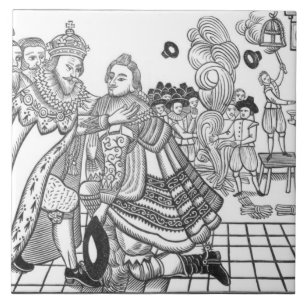 Azulejo La llegada de su majestad Charles (1600-49) Princ
