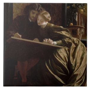 Azulejo La luna de miel del pintor (de Frederic Leighton)