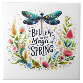 Azulejo La magia de las flores de primavera