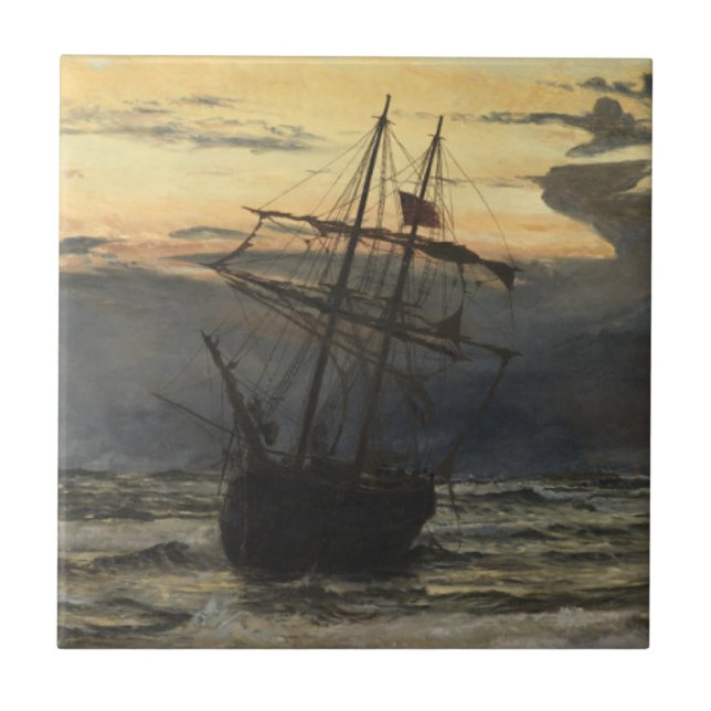 Azulejo La Mar-Playa después de un rato de la tormenta, (Frente)