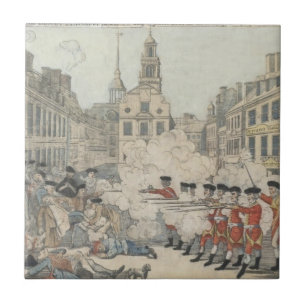 Azulejo La masacre sangrienta - Paul Revere (1770)