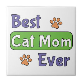 Azulejo La mejor mamá de gatos del mundo