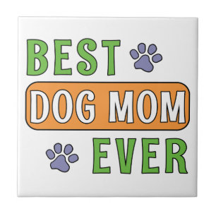 Azulejo La mejor mamá de perros del mundo