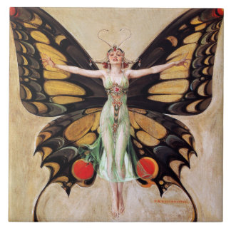 Azulejo La metamorfosis de la chica flapper a mariposa 192