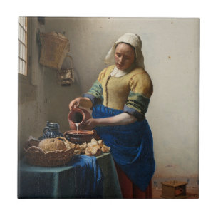 Azulejo La Milkmaid de Johannes Vermeer, c. 1660