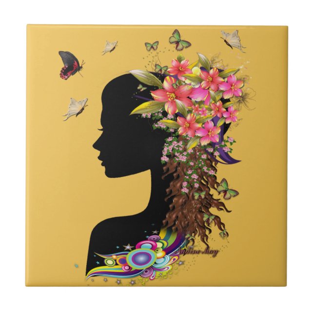 Azulejo La moda de la fantasía de las damas (Frente)