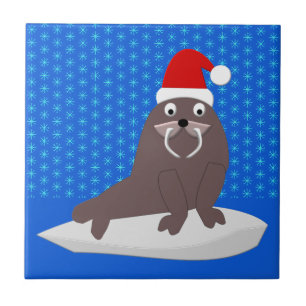 Azulejo La morada de los Navidades y los copos de nieve
