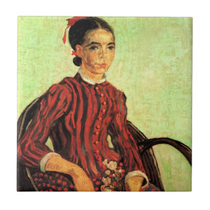 Azulejo La Mousme, Sentada de Vincent van Gogh