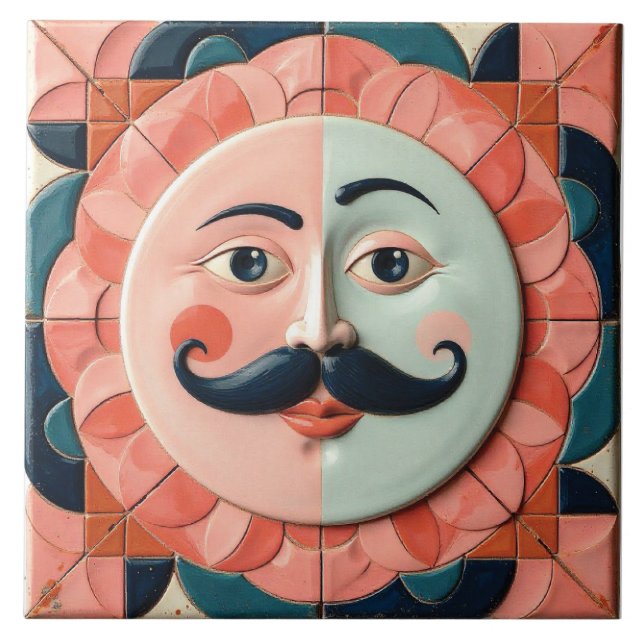 Azulejo La Musa Bigotuda (Frente)