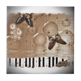 Azulejo La música observa la naturaleza colorida de la
