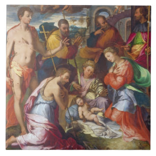 Azulejo La natividad, 1534 (aceite en el panel)
