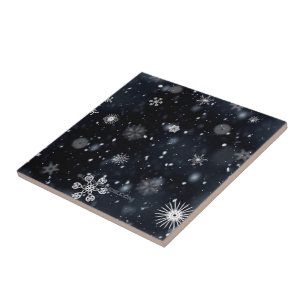 Azulejo La Navidad de SlipperyJoe invernal mágica pacífica