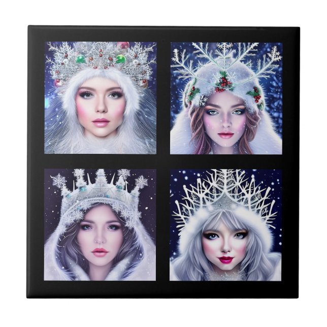 Azulejo La nieve Queens Winter Wonderland (Frente)