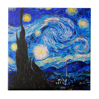 Azulejo La noche estrellada de Vincent Van Gogh