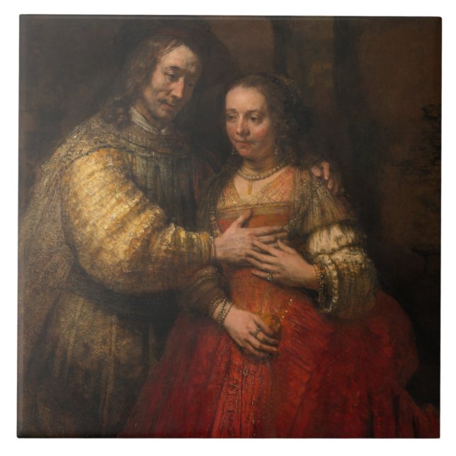Azulejo La novia judía (por Rembrandt) (Frente)