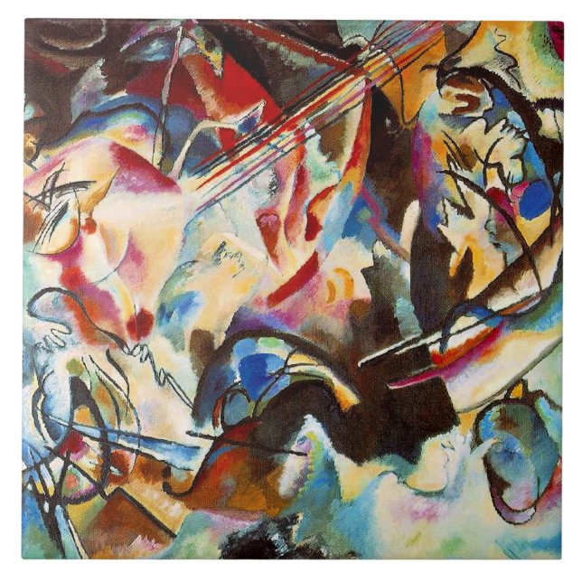 Azulejo La obra de arte abstracto de Kandinsky, Composició (Frente)