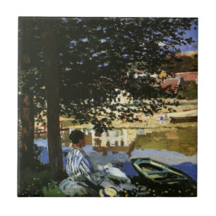 Azulejo La orilla del Sena, Bennecourt de Claude Monet