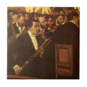 Azulejo La Orquesta de la Ópera de Edgar Degas, Arte Antig