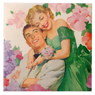 Azulejo la pareja feliz