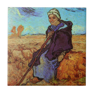 Azulejo La pastora (según Millet) por Vincent van Gogh
