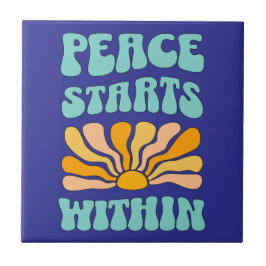 Azulejo La paz comienza en