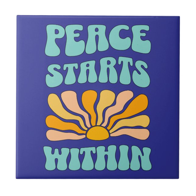 Azulejo La paz comienza en (Frente)