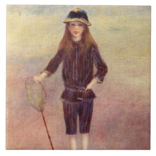 Azulejo La pequeña pescadora (de Pierre-August Renoir)