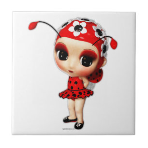 Azulejo La pequeña señorita Ladybug