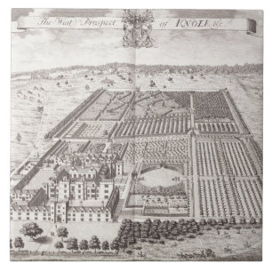 Azulejo La perspectiva del oeste de Knole, de 'treinta y