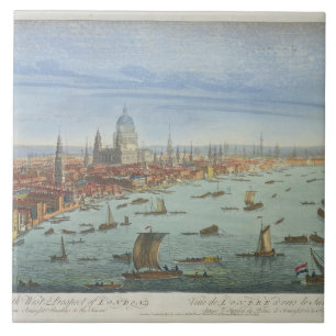 Azulejo La perspectiva del oeste del sur de Londres, de