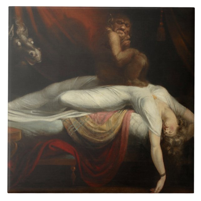Azulejo La pesadilla (de Henry Fuseli) (Frente)