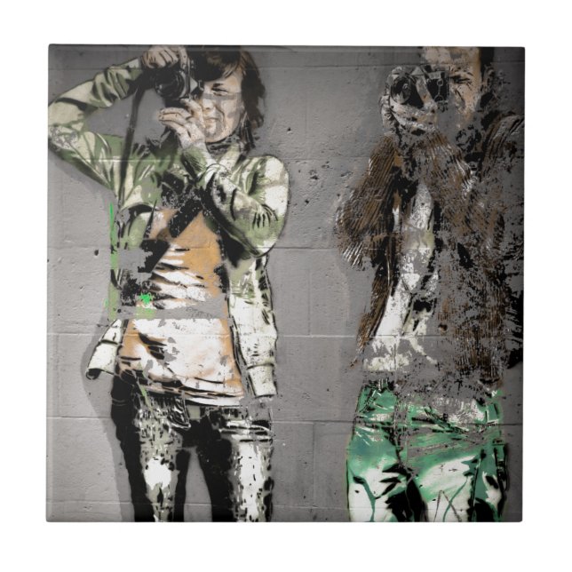 Azulejo La pintada del fotógrafo (Frente)