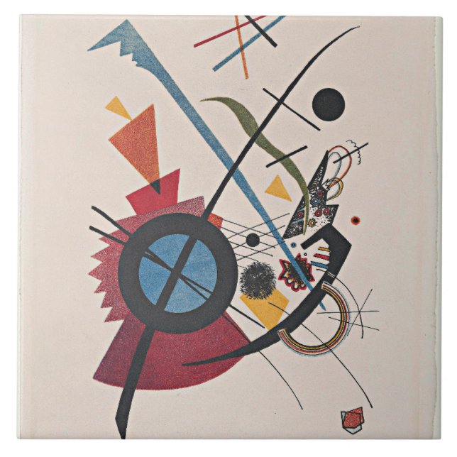 Azulejo La pintura de Wassily Kandinsky, Violett. (Frente)
