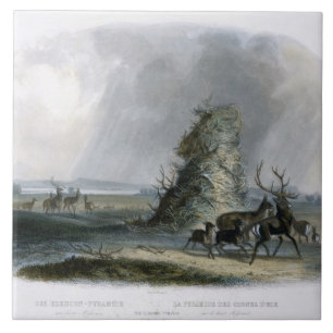 Azulejo La pirámide de Elkhorn en el Missouri superior,