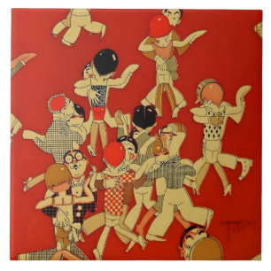 Azulejo “La pista de baile” Art Deco por Jose Carlos