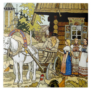 Azulejo “La pluma de Finist” por Ivan Bilibin
