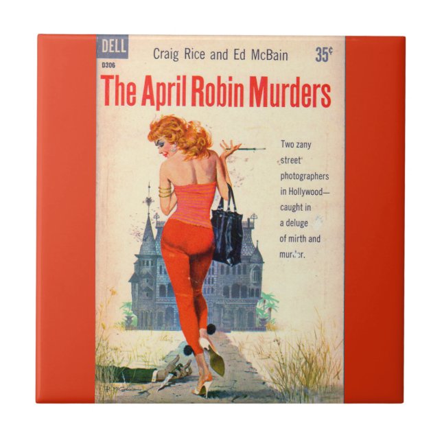 Azulejo La portada de la novela Robin Murders de abril (Frente)