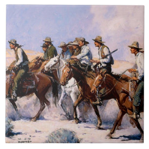 Azulejo “La Posse” Arte Occidental por WHD Koerner