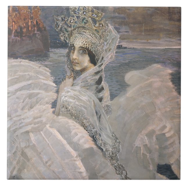 Azulejo La Princesa del Cisne (Frente)