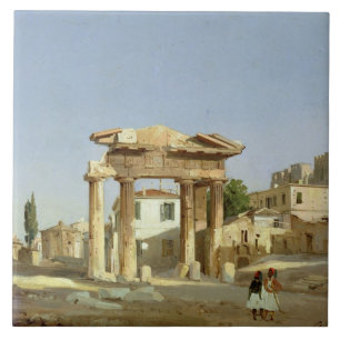 Azulejo La puerta del ágora en Atenas, 1843