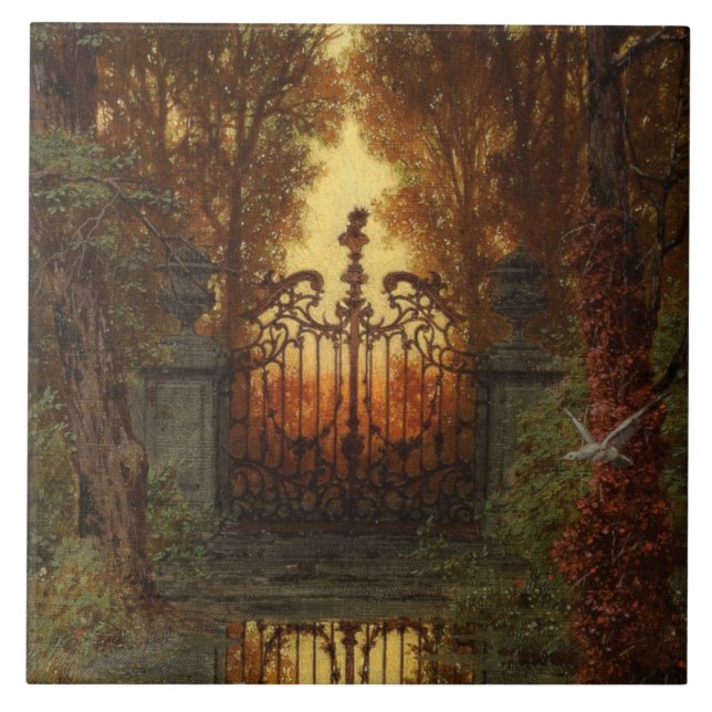 Azulejo La Puerta del Castillo (por Ferdinand Knab) (Frente)