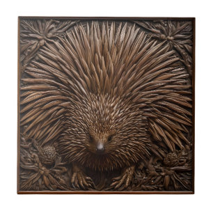 Azulejo La Quill de la Naturaleza: La Echidna Australiana