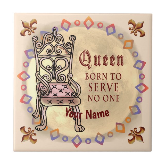 Azulejo La Reina no sirve a nadie (Frente)
