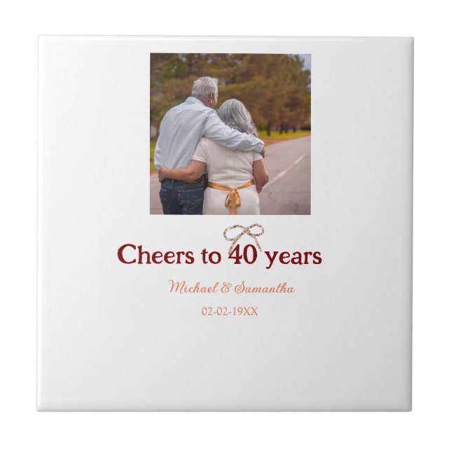 Azulejo La reverencia de Marron a un boda de 40 años (Frente)