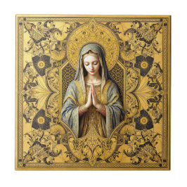 Azulejo La reverencia opulenta: La Santa Virgen