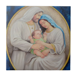Azulejo La Sagrada Familia: Retrato de Amor Divino