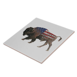 Azulejo La sagrada tela cerámica de búfalo