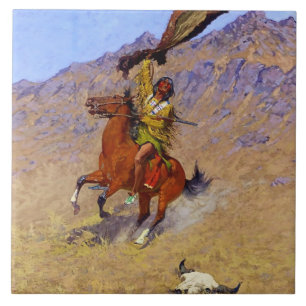 Azulejo “La señal” Arte occidental de Frederic Remington