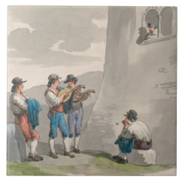 Azulejo La Serenade (Canciones de Amor) (Escena romántica)